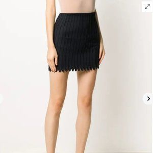 Copperni Ribbed Mini Skirt in Dark Navy Blue, IT42